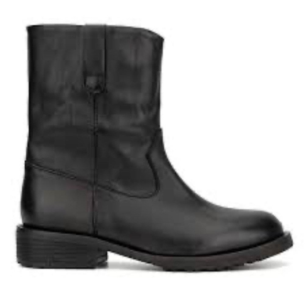 Vintage Foundry Alaina Black Leather mid calf boot‎ NEW 7